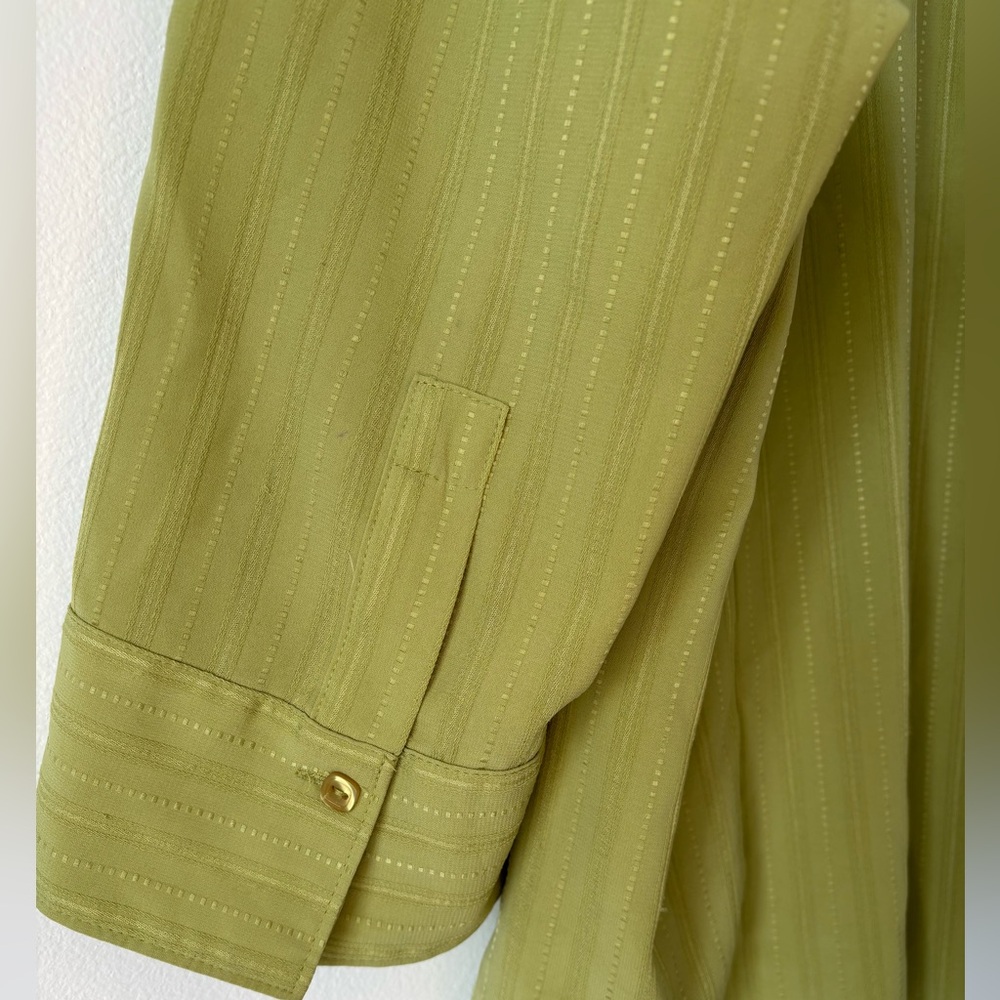 Fred David Light Green Women's Button-Down Blouse - Picture 9 of 10
